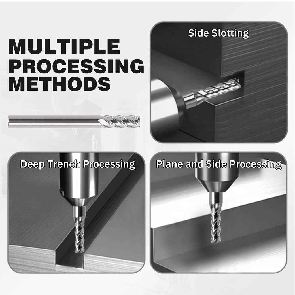 PQYTOOL Cermet End Mill 4 Flutes D(d)5*L50*FL12.5 For Milling Machine